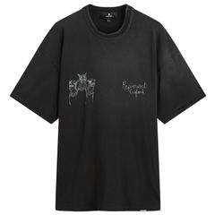 リプレゼント メンズ トップス Tシャツ Represent Handrawn Thoroughbredogs TShirt Aged Black ブラック