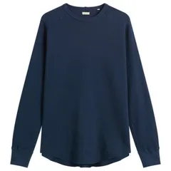 ナナミカ メンズ アウター パーカー・スウェット クルーネック シャツ Nanamica Crew Neck Thermal Sweatshirt Navy ネイビーのサムネイル