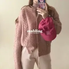 未使用 mabling ダスティ ピンク カシミア タートルネック