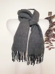 アルマーニ コレツォーニ 正規品 カシミア100% マフラー チャコール