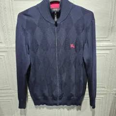 バーバリー ブラックレーベル ジップアップ ニット カーディガン