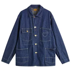 ヒューマンメイド メンズ アウター ジャケット・ブルゾン オーバーオール デニム Human Madenim Coverall Jacket Indigo インディゴのサムネイル