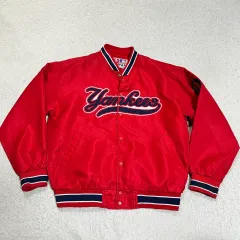 MLB NEW YORK YANKEES サテン スター スタジアム ジャケット 100
