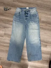 ノーコンセプト デニム ワイド パンツ S