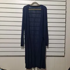 レディース ネイビー オープン カーディガン ロング丈 77/クローゼット デコレーション