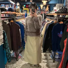 ヴィンテージ ベイジ ロング スカート