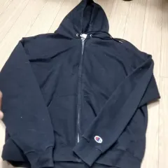 チャンピオン ブラック 起毛 WHO ジップアップ (ラージ)