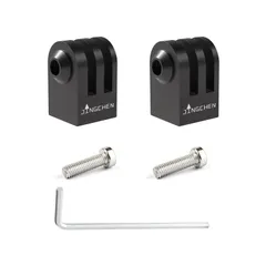 【数量限定】三脚 ネジ アダプター アダプター 一脚マウント 三脚 GoPro 穴付き Hero 1/4ネジ 13/12/11/10/9/8/7/6 gopro AKASO アルミ製 Camparkなどのアクションカメラ JINGCHEN アクセサリー(2個入のサムネイル