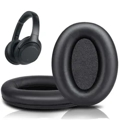 【数量限定】イヤーパッド 交換用1000XM3 Sony WH-1000XM3/ WH1000XM3 オーバーイヤーヘッドフォン用、WH-1000XM3ノイズキャンセリングヘッドセットと互換性があり、高級ソフトレザーメモリーフォーム、ブラック。