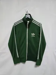 アディダス グリーン ヴィンテージ トラックジャージ ジップアップ ジャケット メンズ100 0220