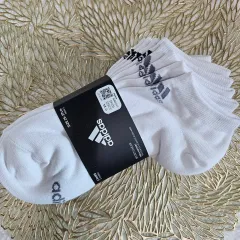 アディダス 白 スポーツ靴下 (5足) アディダス メンズソックス