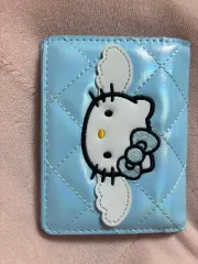 ハローキティ エンジェル キルティング 二つ折り財布 スカイブルー