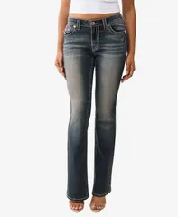 トゥルーレリジョン レディース ボトムス デニムパンツ ブーツカット ブーツ ジーンズ True Religion Womens Becca Bootcut Big Flap Jeans Dark wash