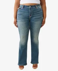 トゥルーレリジョン レディース ボトムス デニムパンツ ブーツカット プラスサイズ ブーツ ジーンズ True Religion Plus Size Becca Bootcut Super T Jeans Orchid Breeze
