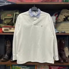 90s ポロ ラルフローレン ポニーロゴ 白 Classic ラグビーシャツ