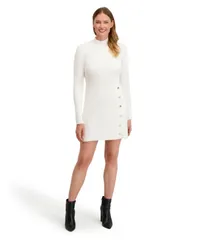 ランドリーバイシェリーシーガル レディース トップス ワンピース セーター Laundry by Shelli Segal Womens Layla Long Sleeve Sweater Dress White ホワイト