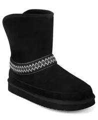 アース レディース シューズ ブーツ・レインブーツ アンクル ブーツ Earth Womens Wynni Cozy SlipOn Ankle Booties Black Suede ブラックのサムネイル