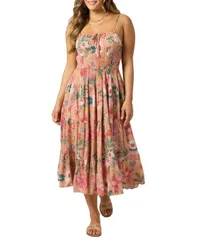 オニール レディース トップス ワンピース ミディワンピース フラワー柄 プリント ミディ フラワー ONeill Womens Esther Camella Floral Print Midi Drのサムネイル