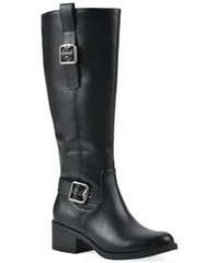ホワイトマウンテン レディース シューズ ブーツ・レインブーツ トール ブーツ White Mountain Womens Calzone Tall Shaft Boot Black Smooth ブラック