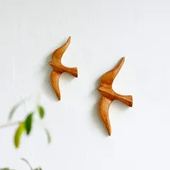 バードオブジェ 2個セット 壁面 ウォール オブジェ パイン ナインマーケ NEIN MARKE バード 小鳥 ことり bird 置き物 置物 オブジェ 木製 インテリア シンプル おしゃれ かわいい アンティーク風 北欧 ナチュラル 雑貨 NEIN