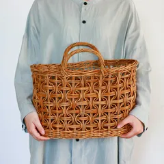 ループ編み オーバルバスケット アラログ THE AROROG 持ち手 取っ手付き クレエ Creer 小物入れ 小物整理 収納 ボックス 籠 ランドリー おもちゃ入れ バスケット かご カゴ おしゃれ インテリア 男前 雑貨 北欧 キッチン 台所