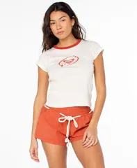 ロキシー レディース トップス シャツ クルーネック Roxy Womens Saturn Classic 90s Baby Crewneck Top Egret Saturn Classicのサムネイル