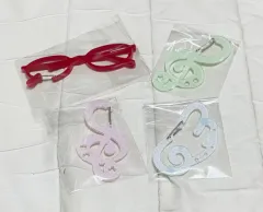 (まとめ売り)メガネ 音符 フリル ダイアリーデコ ホルダー カラビナ 出品