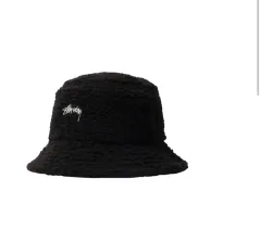 STUSSY シェルパ バケットハット ブラック S-M STUSSY バケットハット