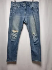 UNIQLO U デニム ウォッシュ ダメージ ズボン