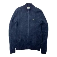 ラコステ ネイビー ニット ジップアップ カーディガン 100