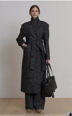 ヘリンボーン ロングコート