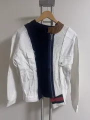 ホワイト デニム ニット