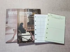 6穴 a7 ダイアリー マンスリー ノート バインダー リフィル / ダイアリーデコ 背景地 まとめ