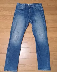 Calvin Klein ジーン メンズ スリム ストレート デニム (W33 L32)