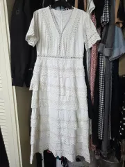 クロシェ レース コットン ONE PIECE