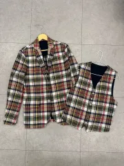 ポロラルフローレン マドラスチェック ベスト ジャケット (95-100)