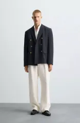 （新品）Zaraザラ ダブル ブレスト ブレーザー 48