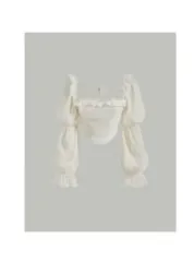 SHEIN MOD ベージュ クロップド ブラウス S