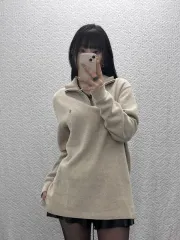 ポロ ラルフローレン ヴィンテージ モダンカジュアル オートミール ハーフジップ ニット L C09553