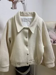 レディース フリーサイズ ハンドメイド アイボリー ジャケット アウター