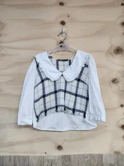 1124) ザラ ZARA クロップド ブラウス