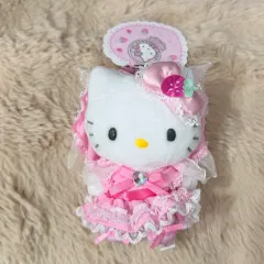 ハローキティ ロリータ ラブリー レース マスコット ぬいぐるみ キーリング