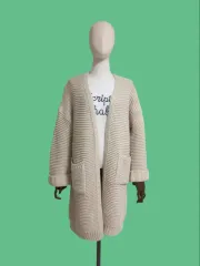 ノーボタン ルーズ フィット ロング カーディガン