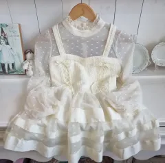 リズリサ ハートメッシュ チュニックワンピース