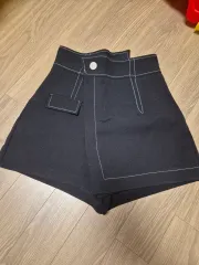 <新品>スカート ハーフパンツ スカートパンツ キュロット ハイウエスト ホワイト1枚 ブラック1枚