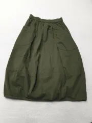 モンテミラノ カーキ色 ポケット ロング デニムスカート ウエスト 29 31