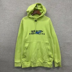 アディダス カジュアル プリンティング ロゴ 蛍光 WHO フード Tシャツ M A06337