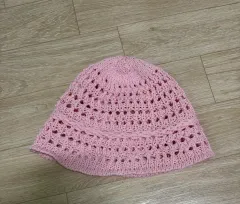 編みバケットハット 編み帽子 編みビーニー