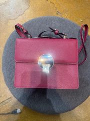 Vivienne Westwood Burgundy Square Crossbody Bag
