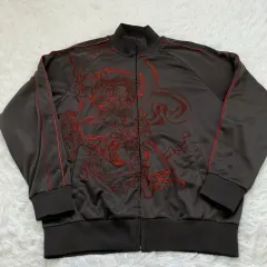 ヴィンテージ レッド 염라천왕 スタジャン o-927 y2k ストリート ウール ギャル 日本ヴィンテージ